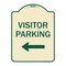 Signmission Designer Series-Visitor Parking Left, Tan & Green Heavy-Gauge Aluminum, 24" x 18", TG-1824-9743 A-DES-TG-1824-9743 - alternate 1